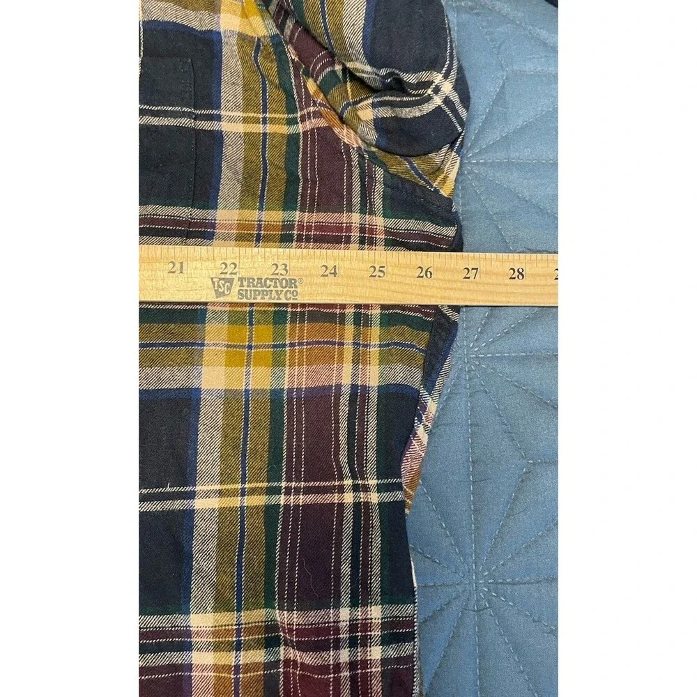 NWT! J. CREW Flannel Classic Men Black Plaid Button Shirt Cotton Casual Size XXL